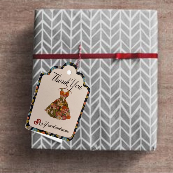 100 Clothing Hang Tag , Custom Tag , Thank You Packaging Hang Tag - Picture 3 of 8